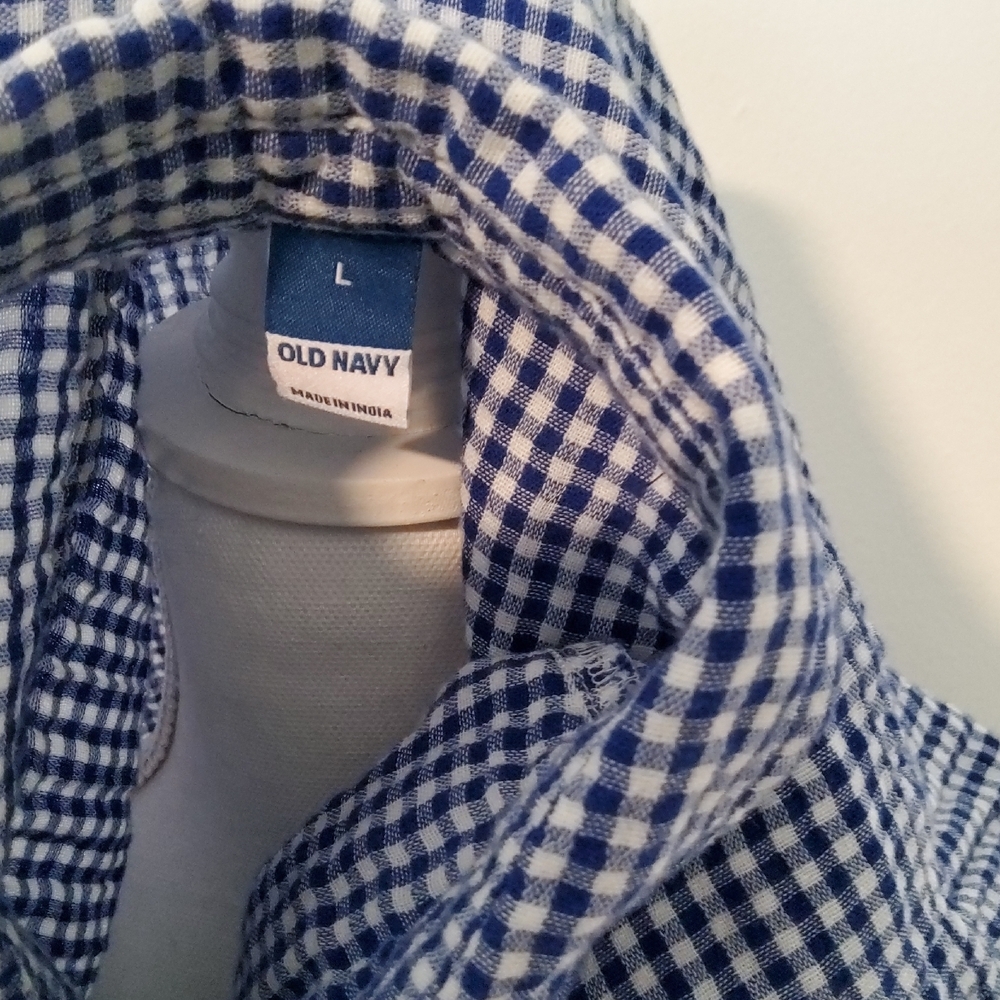 Old Navy Blue Gingham Shirt - Picture 7 of 7